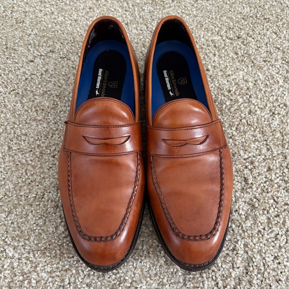Allen Edmonds 3033 Road Warriors Dress Penny Loafers Men’s Brown Leather Size 11